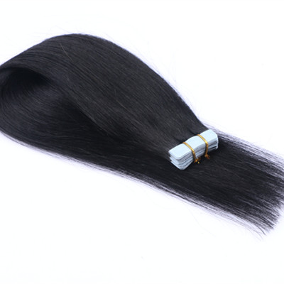 Wholesale tape in hair , blonde black gray red ombre color cuticle aligned european remy tape in human hair extensions 12